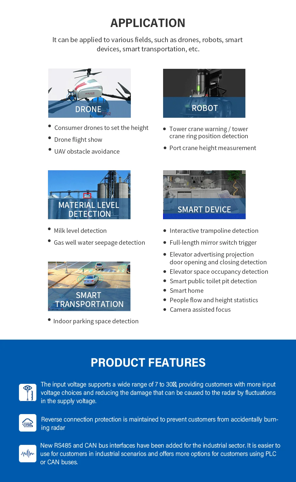 Benewake TFmini-i 12M Industrial-grade LiDAR Ranging Module Range Finder Sensor