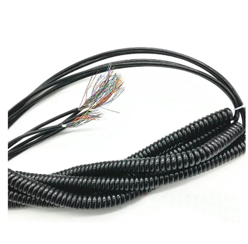 CNC Handwheel 12 15 16 17 18 19 21 Cores Spring Spiral Cable Coiled Cable for CNC Handheld Encoder Manual Pulse Generator MPG