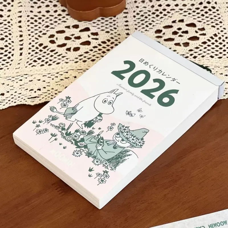Calendario della serie Hot Anime Moomins, personaggi dei cartoni animati Kawaii, stampa creativa e carina, calendario con pagine girevoli per il pianificazione degli appuntamenti. - immagine 3