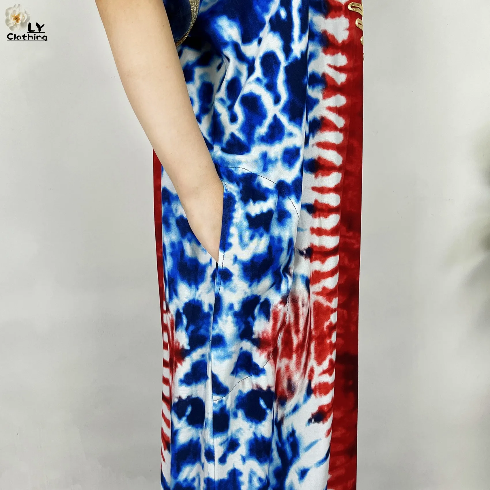 2023 New Dubai Muslim For Women Short Sleeve Printed Cotton Islam Turkey Femme Loose Robe African Abayas Dress With Headscarf