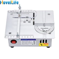 Mini Table Saw Small Woodworking Electric Bench Saw Handmade DIY Hobby Model Crafts Cutting Tool 775 Motor 96W 63mm HSS Blade R1 1