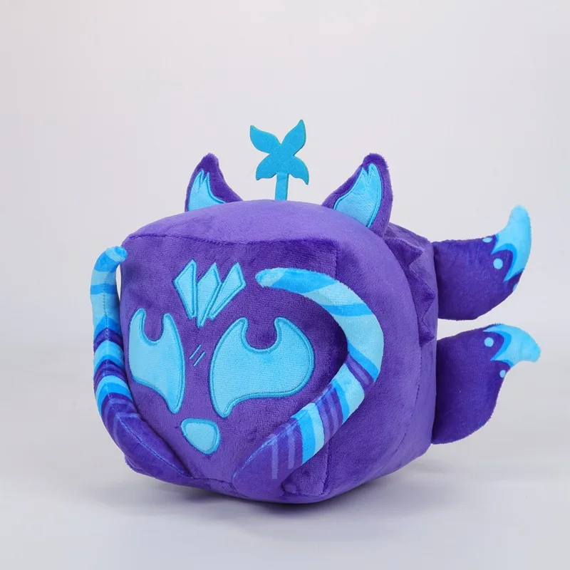面白い紫キツネぬいぐるみブロックスフルーツぬいぐるみ悪魔の実人形目
