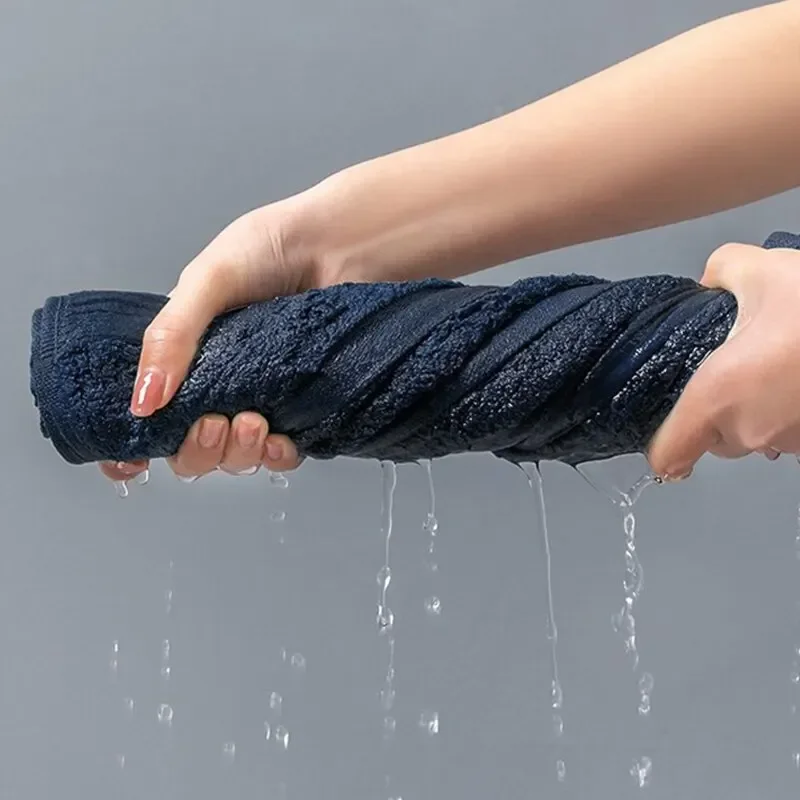 Pure Towel Cotton Bath Towels Bathroom Accessories Beach Increases Water Spa Absorption Sauna Solid Gold Silk Soft Skin-friendly