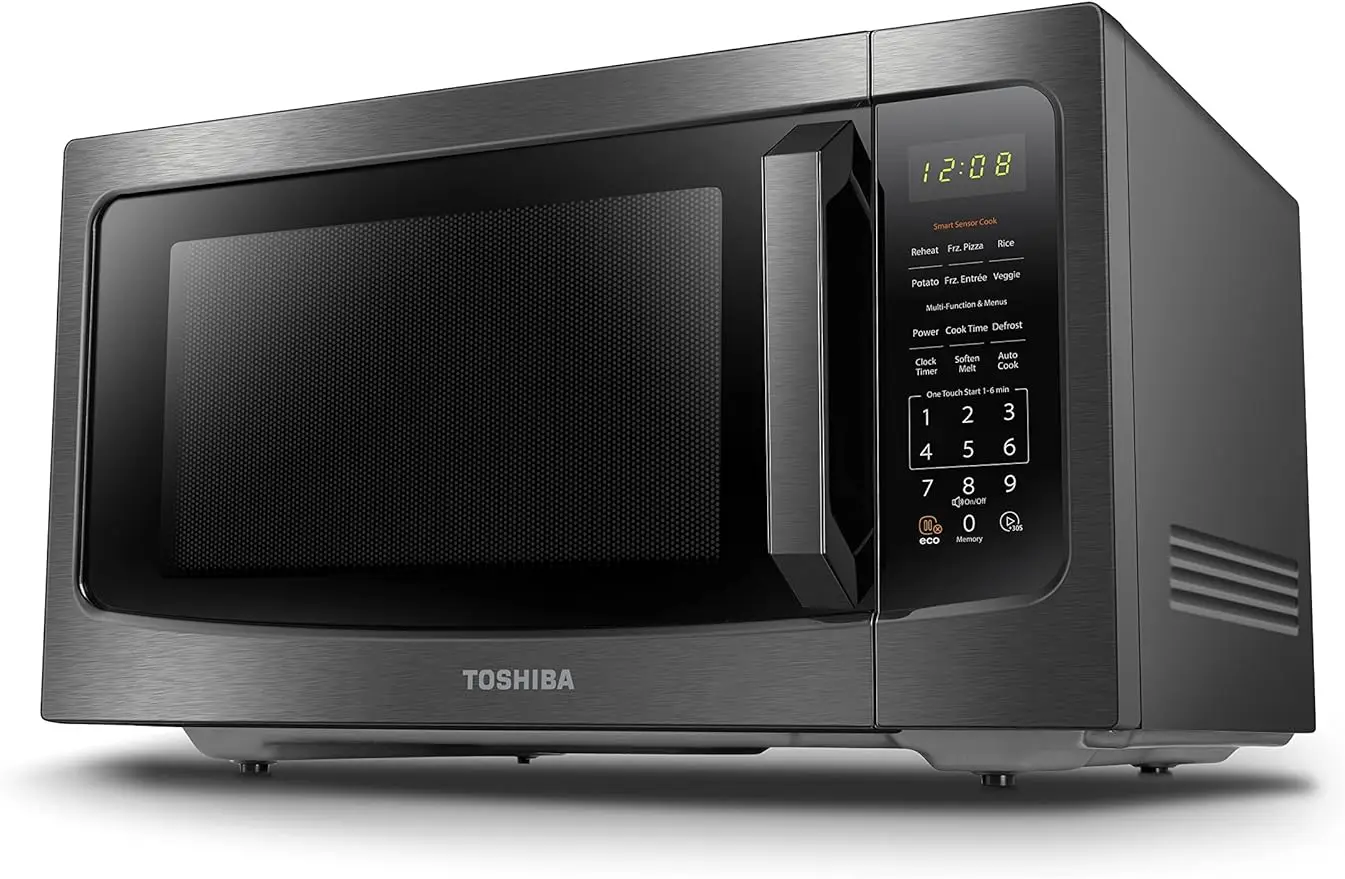 

TOSHIBA ML-EM45P(BS) Настольная микроволновая печь с умным датчиком и поворотным механизмом памяти, функция, 1,6 куб. Фут 13,6 дюйма