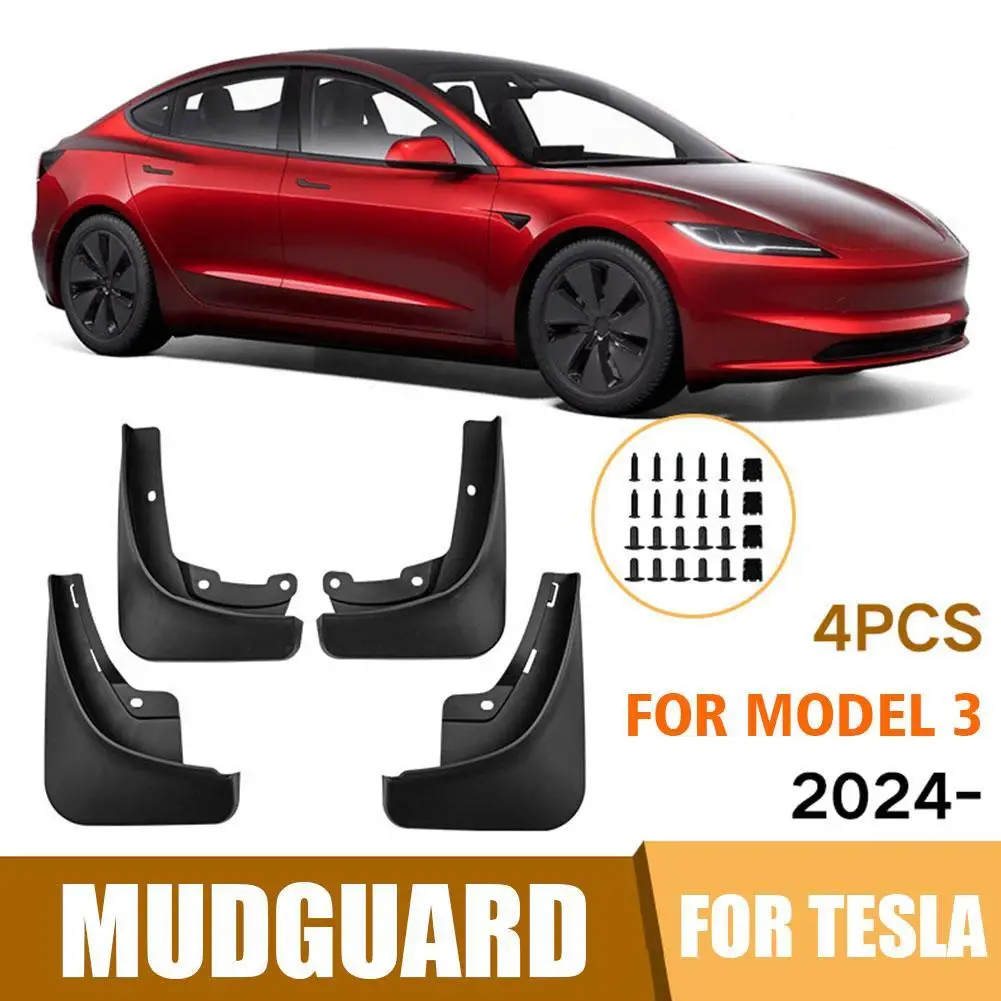 

4 шт./комплект, Автомобильные Брызговики Tesla Model 3 Highland 2016-2024