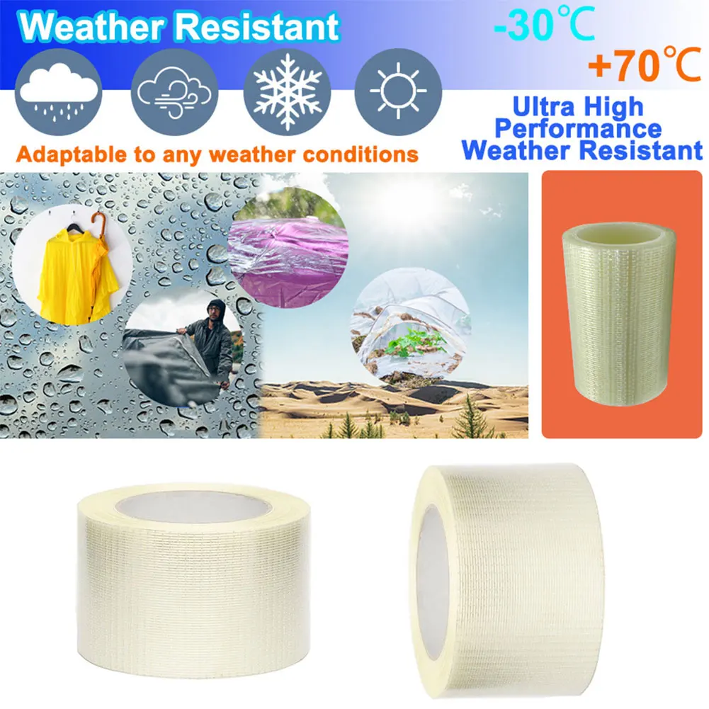 Adhesive Repair Tape Waterproof Camping Tent Repair Tape Boat Covers Repair Tape for RV Awning Tent Boat Covers