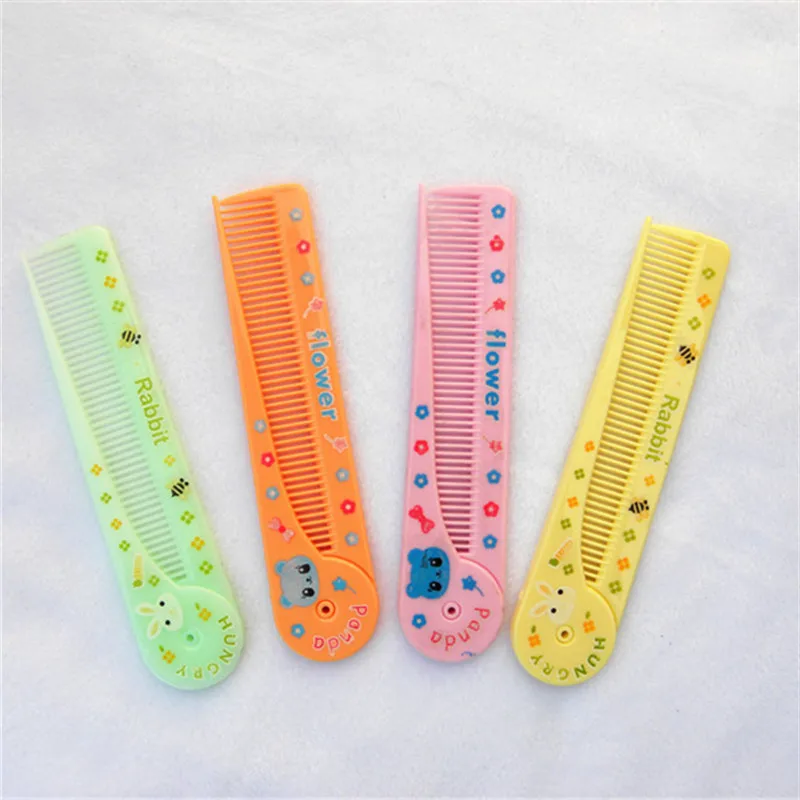 Cartoon Folding Comb Kids Portable Pointed Tail Comb Children Boys Girls Baby Hair Care Brushes hair brush comb baby hair comb