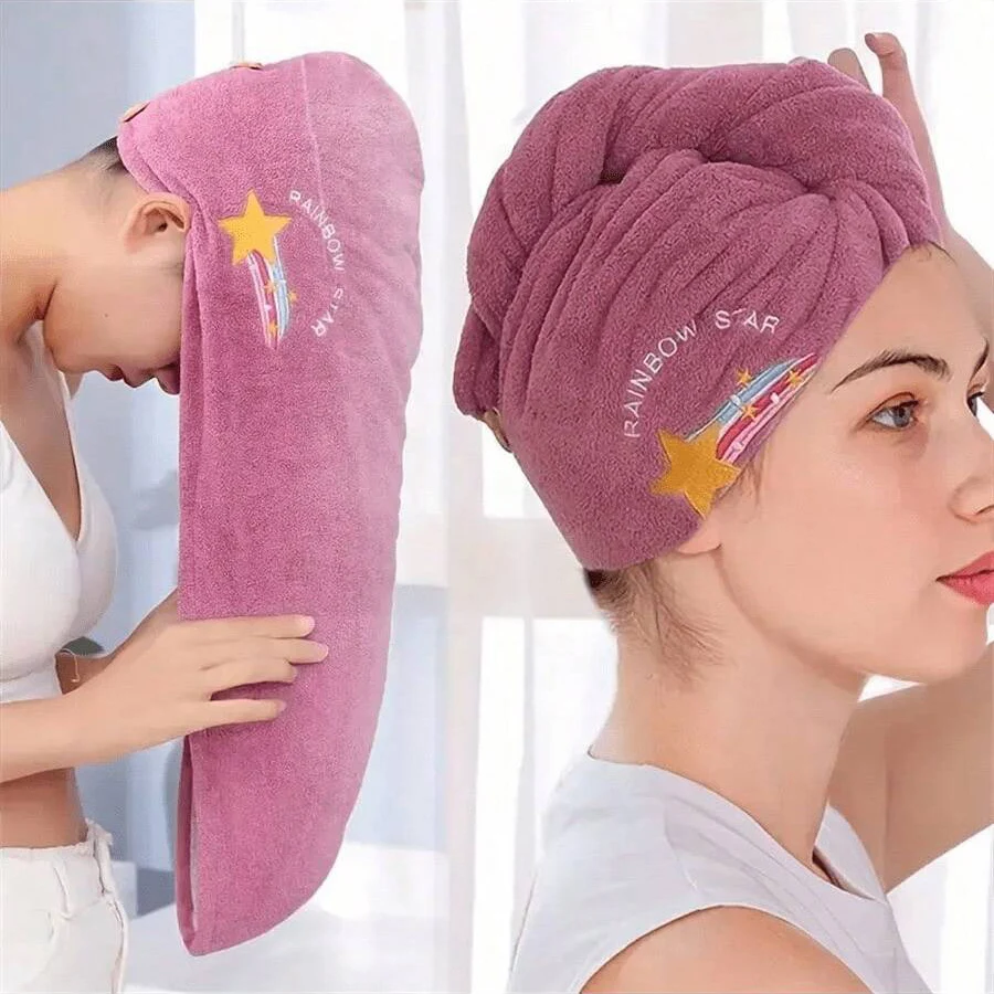 Coral Fleece Hair Towel 1