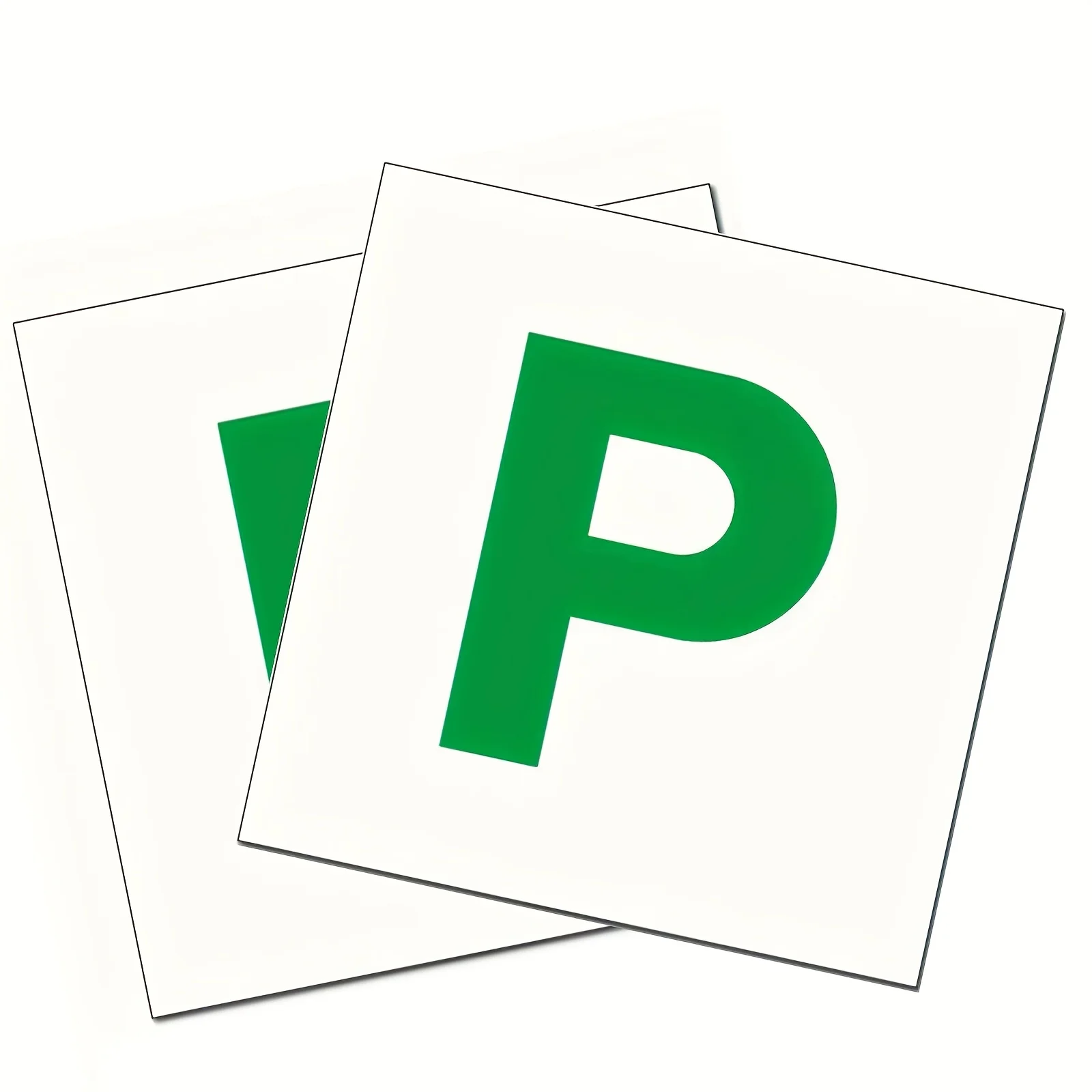 2pcs Square Magnetic P-Plate for New Drivers, Magnetic Plate - No Scratch on Vehicle Paint for UK Vehicles, Durable and...