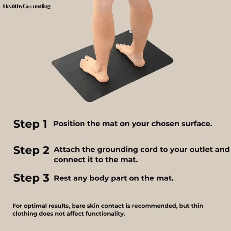 40x60cm Universal Grounding Mats Healthy Grounding Protection Release Electrostatic for Health with Cable Improve Sleep