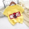 Funny Marvel Spider-Man Teen T-shirt Kid Boy Girl Casual Fashion Cotton Children Clothing 2024 Summer Cool Baby Tee Tops T-shirt 5