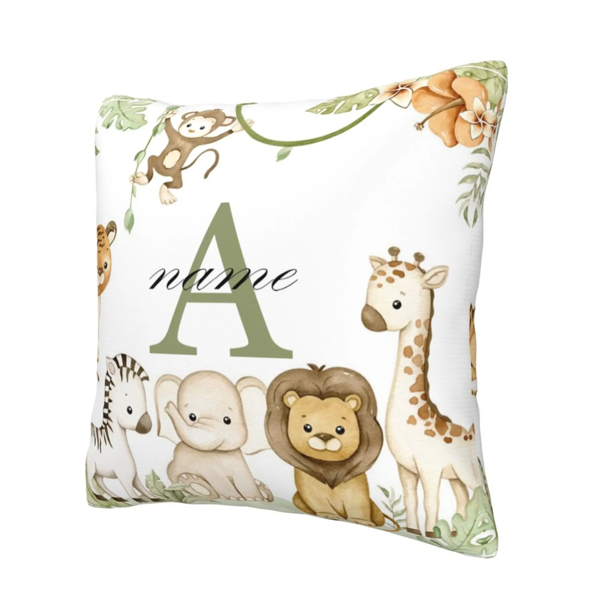 Personalized Animal Pillowcase - Custom Name Kids Bedroom Decoration & Birthday Gift