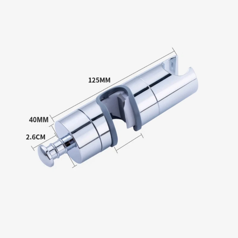 1pc Universal Shower Head Holder Adjustable 18~25mm ABS Chrome Shower Rail Holder Bathroom Accessories Shower Mounting Brackets
