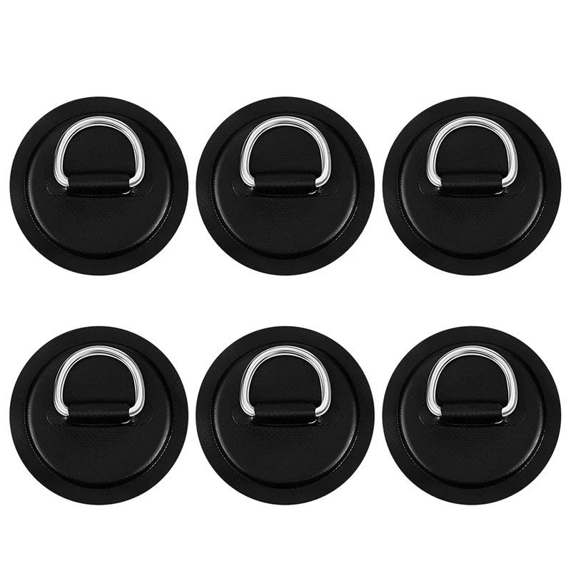 6Pcs D-Ring Patch Gommone D-Ring Patch D-Ring Pad Per Gommone Kayak Canoa Deck Accessori