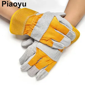 Guanti per saldatura Full Palm guanti per saldatura isolati resistenti all'usura addensati con giunture in pelle bovina guanti per saldatura isolati speciali
