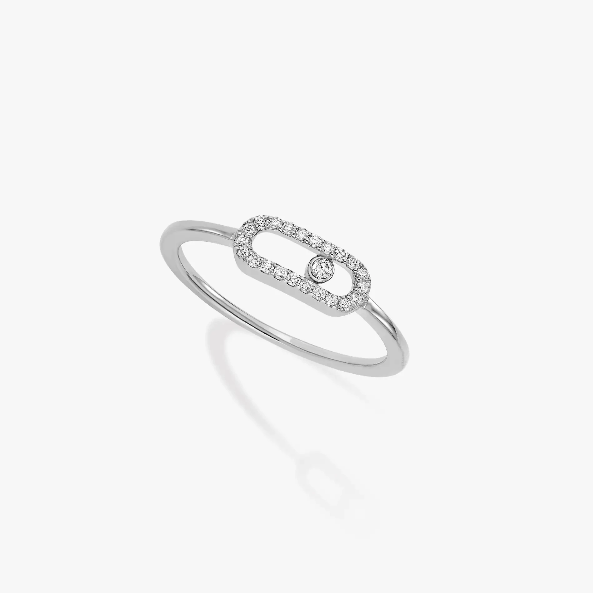 

Original Move Series s925 Women's Single Diamond Set Diamond Ring, Diamond Slide, Messica Christmas Gift Goddess Gift