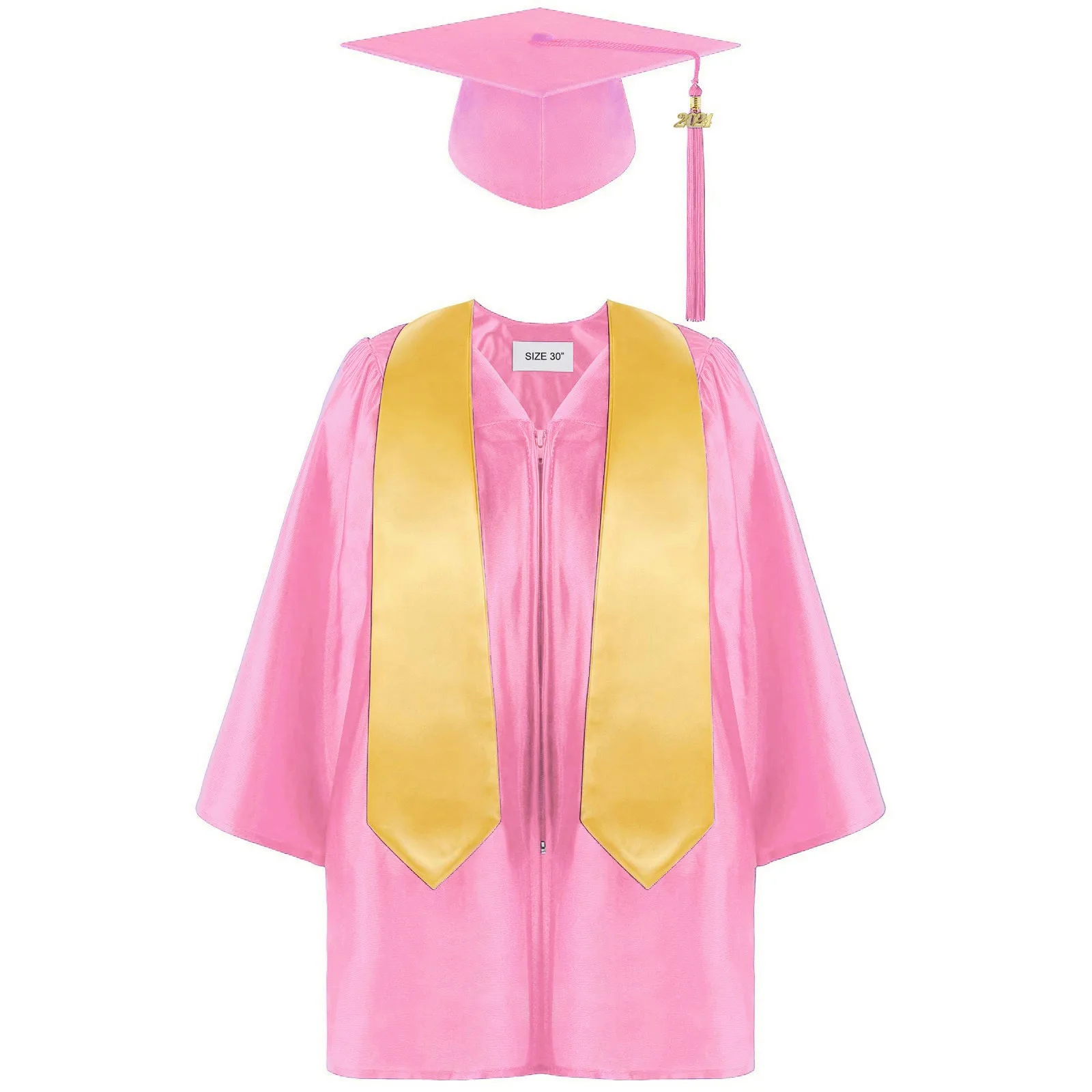 

Children's Bachelor's Clothing Preschool Kindergarten Graduation Dress Shawl Tassel Hat Set Four Pieces Children Outfits Sets