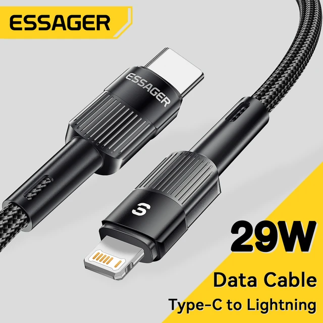 Essager usb c kabel für iphone 14 13 12 11 pro max xs 20w schnell ladekabel