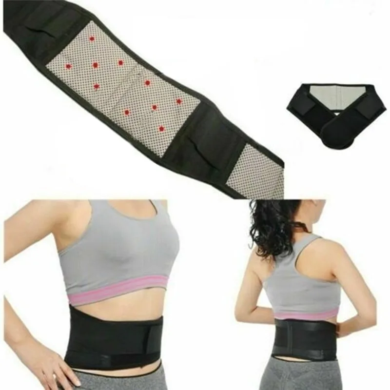 Back Waist Support Belt Adjustable Tourmaline Self Heating Magnetic Therapy Lumbar Brace Massage Band Health Care