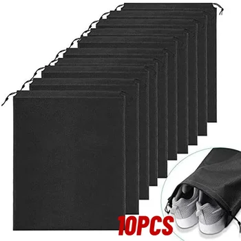 Custodia da viaggio per scarpe in tessuto non tessuto Borsa portatile con coulisse Borsa portaoggetti Organizer Accessori da viaggio Borsa con coulisse alta 1