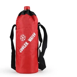 Portable Insulated Cooler Bag - Oxford Cloth Drink Carrier for Summer Travel & Camping (D-Red snowflake)