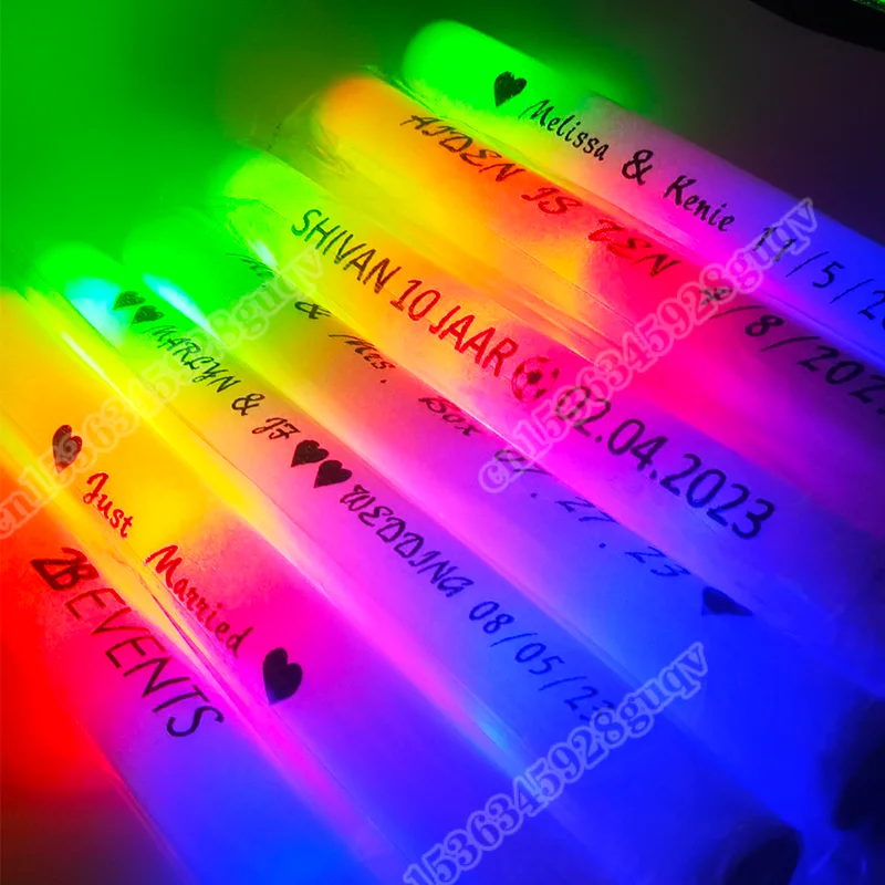 5/10/15/30/50Pcs Colorful LED Glow Sticks Light-Up LED Glow