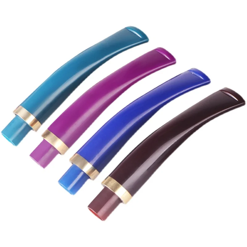 Tobacco Pipe, Smoking Pipe Colorful Series Acrylic Pipe Handle For 9MM Filter Tobacco Pipe Mouthpiece Holder Tail DIY Smoking Consumables