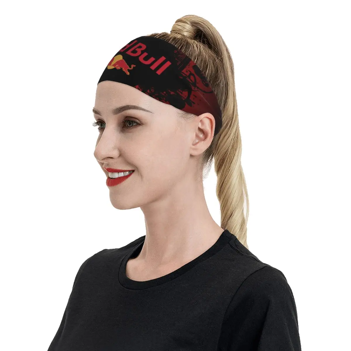 Red Double-bull Outdoor Sweatbands Motorcycle Riding Race Stretch Sweat Headband Yoga Bandage Headwrap Hair - Sweatband - AliExpress