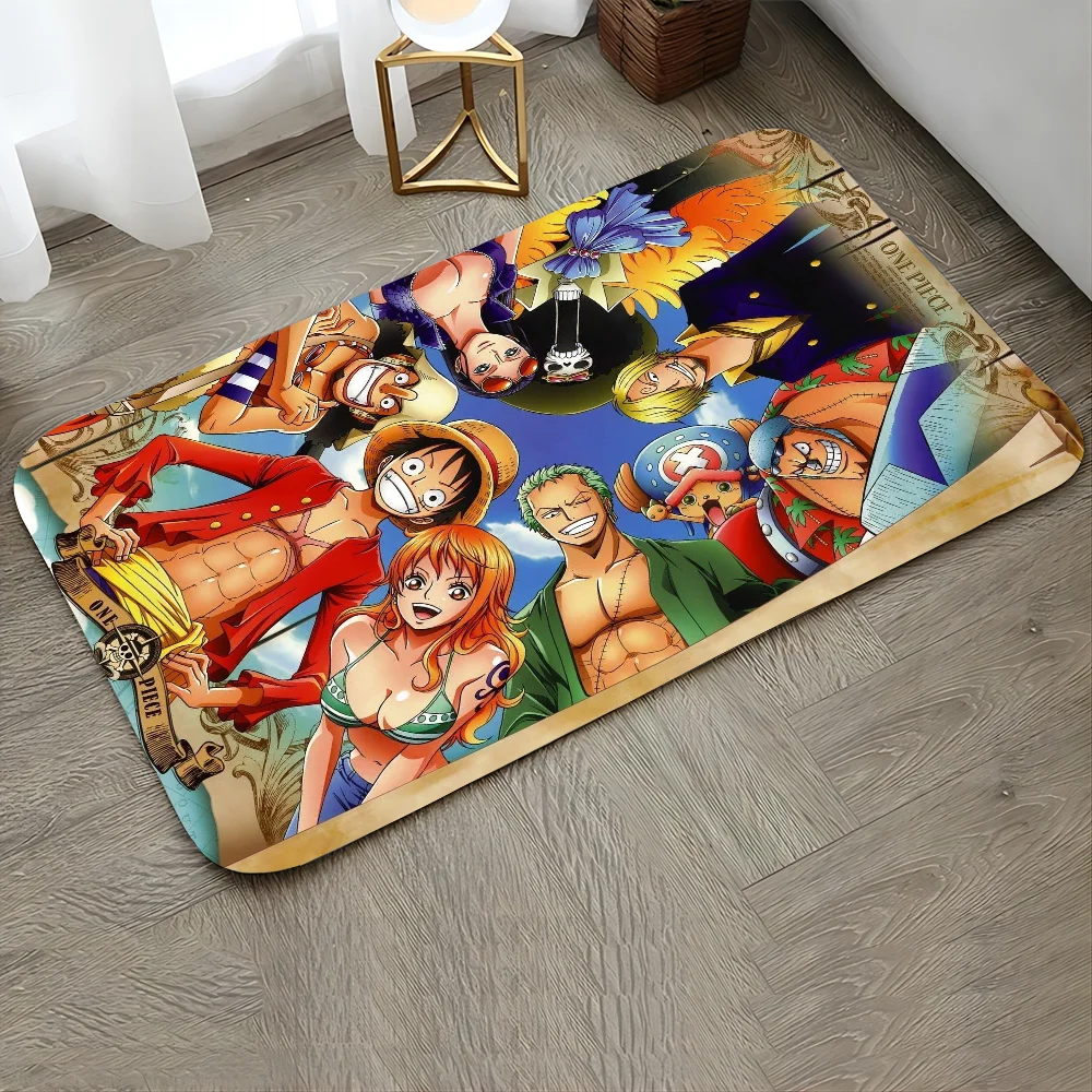 1 alfombrilla de Anime O-one P-piece para puerta de baño, cocina, pasillo largo, antideslizante, para sala de estar, decoración del hogar