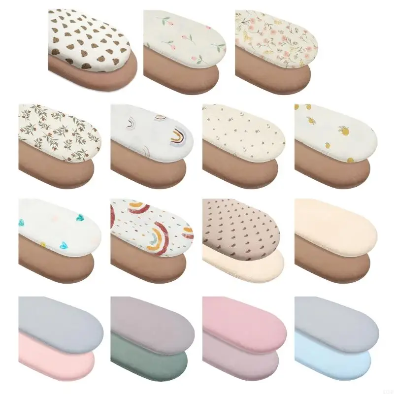 4XFE 2PCS Baby Fitted Bassinet Sheet for Cradles Basket Change Pad Fitted Sheets Sleeve Changing Pad Cover Bed Protectors