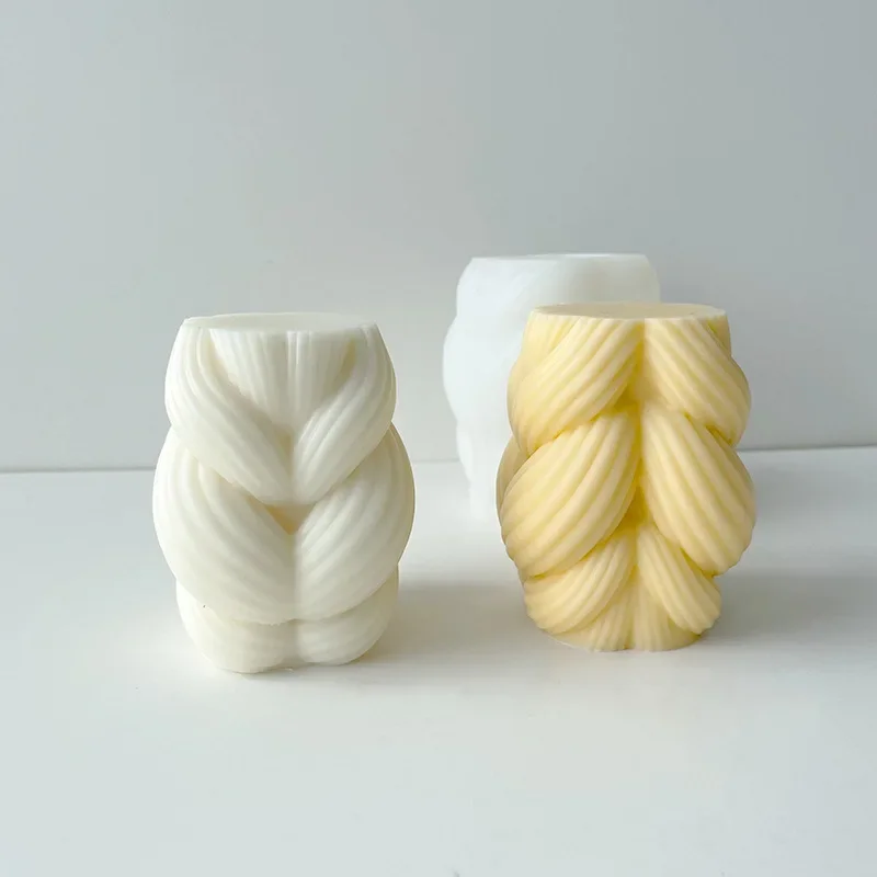 

Large Knot Candle Silicone Mold Spiral Hemp Rope Rotating Pillar Soap Aromatherapy Resin Plaster Making Mould Home Decor Gifts