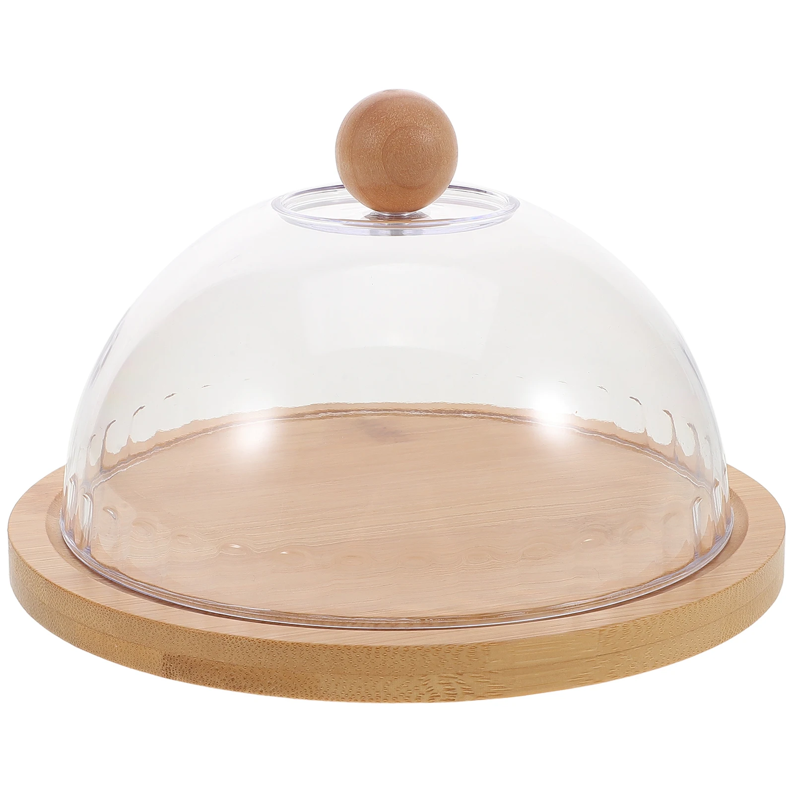 Cake Stand Cheese Serving Platter Dessert Fruit Display With Glass Dome Cover For Kitchen Birthday Weddings