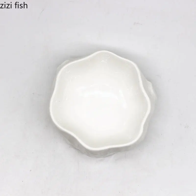 Ceramic Dinner Plate Restaurant Creative Stump Shaped Dessert Plate Sushi Snack Plates Household Solid Color Tableware