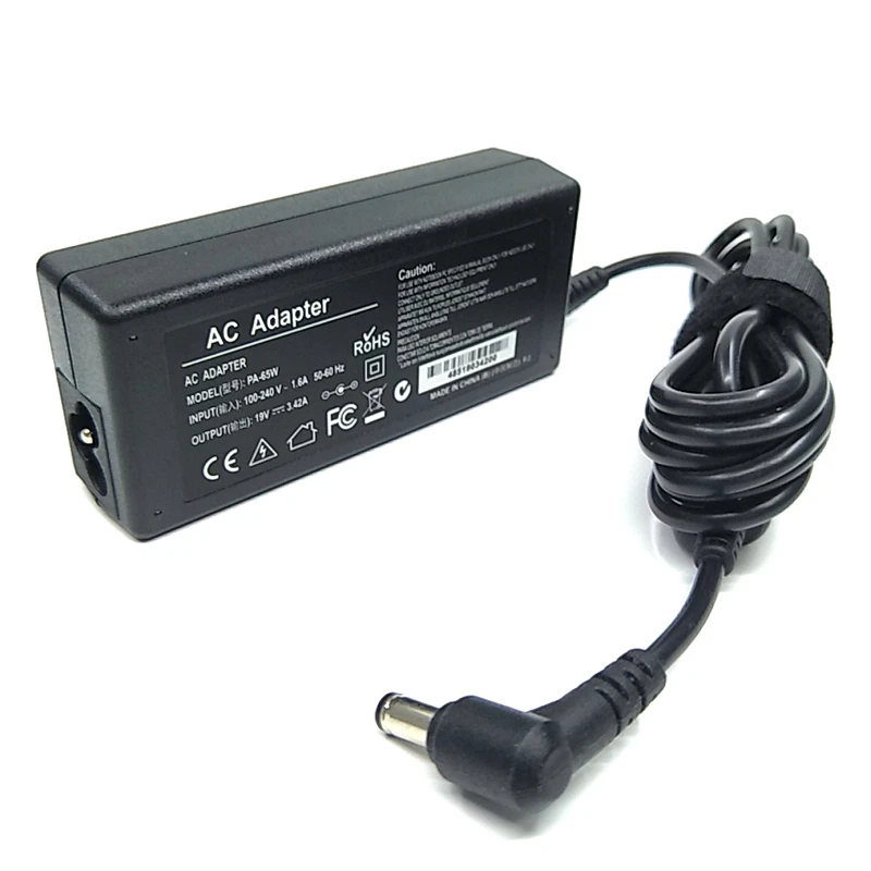 19V 65W Universal Laptop Charger with 5.5x2.5mm Connector