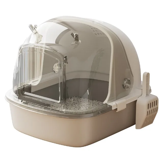 Warming Cat Litter Box Oversized Enclosed Cat Toilet Cat Poop Box Drawer Style Flip Cover Splash Proof And Odor Proof Cat Supply 6