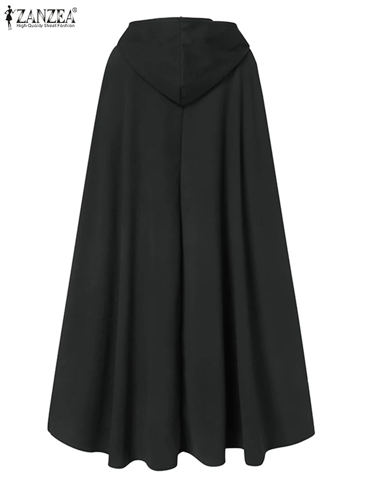 Beautelicate Umhang met capuchon, wolmix damesponcho, cape, losse trenchcoat, outwear, bruiloft, herfst, winter, Halloween, Kerstmis, ivoor, One size