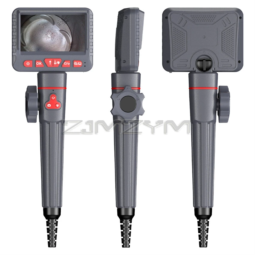 6mm 1m 2m 관절 검사 카메라 2 웨이 180 학위 스티어링 산업용 내시경 5 스크린 6 LED 도구 케이스 포함