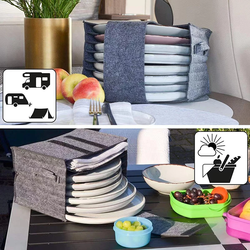Kitchen Storage Bag Glass Cup Rack Cooking Plate Soup Spoon Case Dish Fabric Holder Travel Kitchen Accessories Shelf Organizer 4