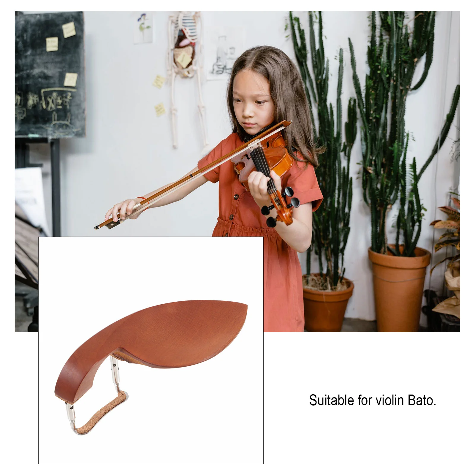 

Musical Instrument Violin Accessories Jujube Wood Chin Holder Cork Sturdy Stand