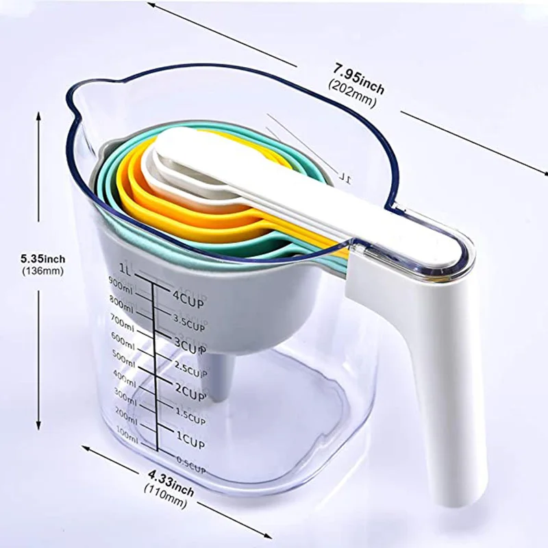 Complete Measuring Cup/Spoon Set, 9 Piece