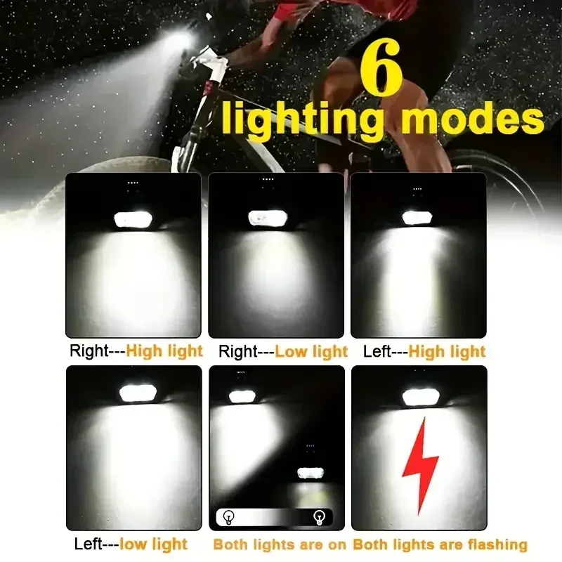 รูปสินค้า ไฟหน้าจักรยาน LED ชาร์จได้ กันน้ำ เบาสบาย