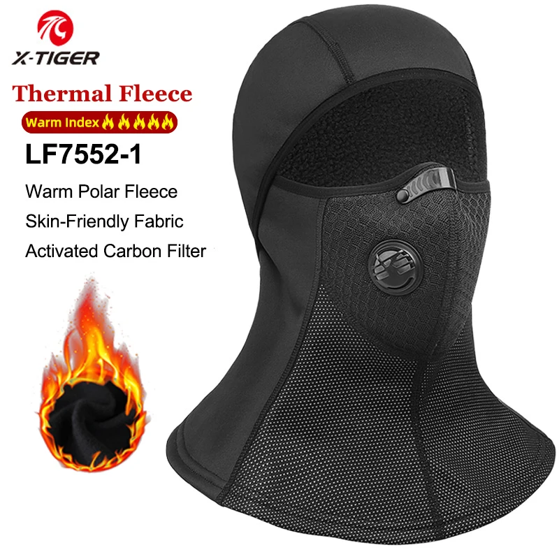 X-TIGER 겨울 사이클링 마스크 열 양털 방풍 사이클링 얼굴 마스크 따뜻한 발라클라바 스키 마스크 모자를 쓰고 있죠