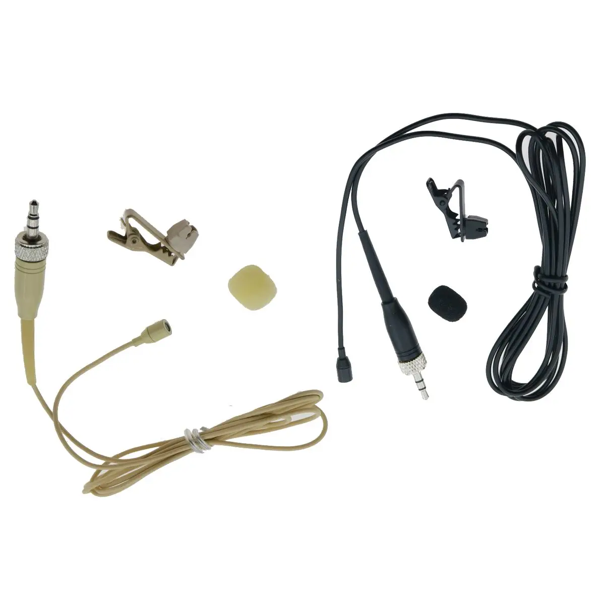 Beige Mini Lavalier Clip On Omni-Directional Microfono Per Ew100 G1 G2 G3 G4 Ew300 Ew500 3.5Mm Locale Sennheiser Plug Nero