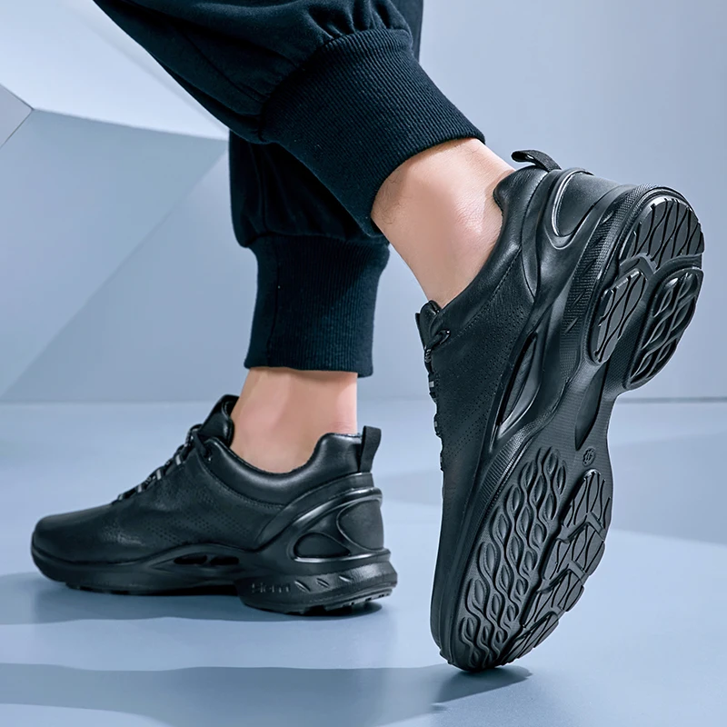 Fashion Golf Shoes for Men Breathable Golf Training Shoes Comfortable Genuine Leather Casual Sneakers Low Top Golfer Footwear 5