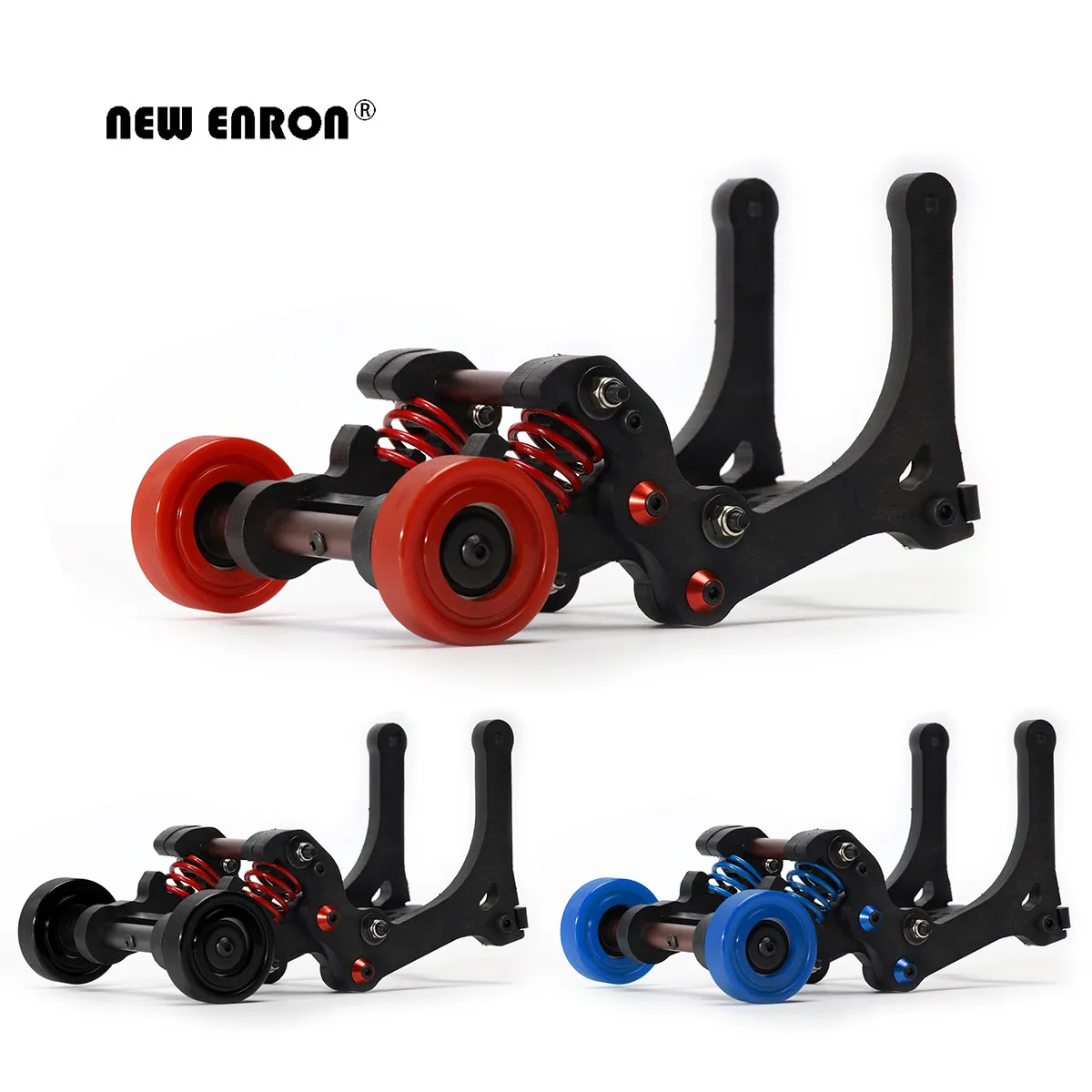 Nuovo Enron Round Single/Double New Spring Head-Up Wheel Tumbling Wheelie Bar Set Per 1/5 Rc Car Traxxas Xmaxx X-Maxx 6S 8S