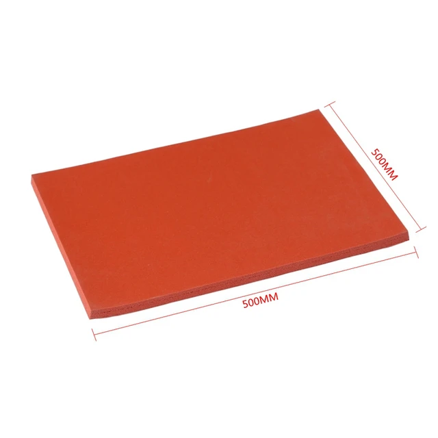 Lastra In Gomma Silicone Rossa 500x500mm - Spessore 2mm | Resistente Fino A 220°C | Per Sigillatura E Assorbimento Urto - Foto 7