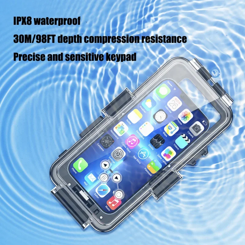 

Новый чехол FEACIN для глубокого погружения для iPhone, Универсальный Водонепроницаемый Чехол, подводное фото, 30 м