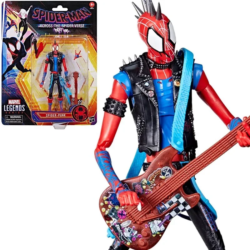 Y Original Spider-Man Attraverso Il Spider-Verse Marvel Legends Spider-Punk Action Figure Da Collezione Da 6 Pollici