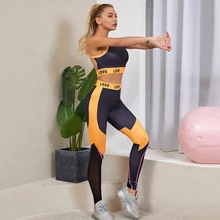 

Oshoplive US Ship Seamless Long Sleeve Yoga Suit Hollow Halter Zipper Sports Women Suit Tank&Tight Hip Leggings Suits Women