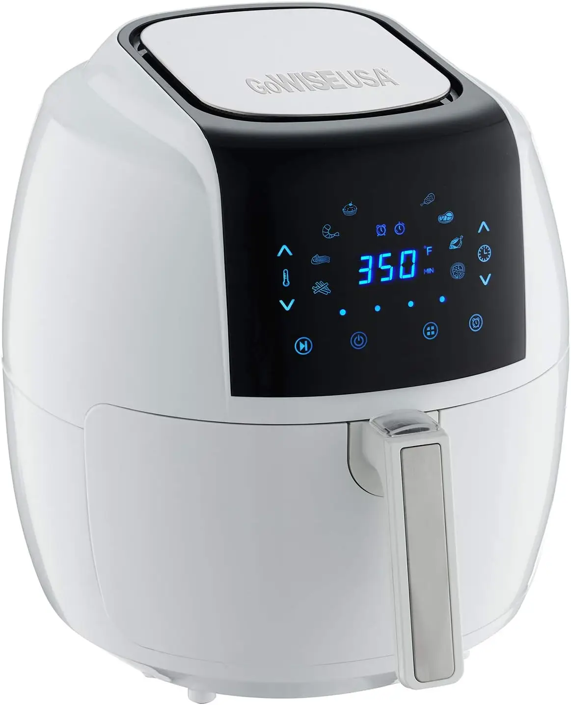 

XL 8-in-1 Digital Air Fryer with Recipe Book, 5.8-Qt, White